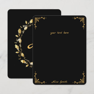 De Correspondance Carte Retro Stylish Black Flat Note