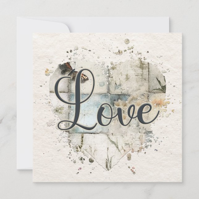 De Correspondance Carte Romantique Love Heart Note (Devant)
