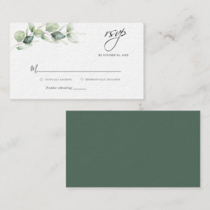 De Correspondance Carte RSVP Eucalyptus Greenery Script Wedding