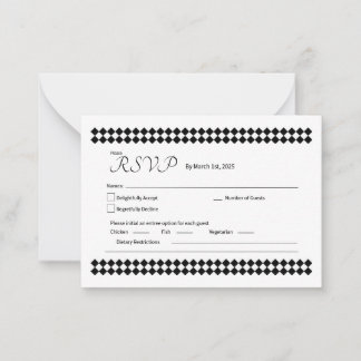 De Correspondance Carte RSVP minimaliste