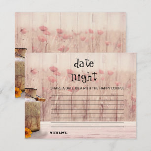 De Correspondance Carte Rustique Mason Jar Rose Floral Date