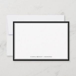De Correspondance Carte simple à note plate