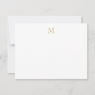 De Correspondance Carte simple minimaliste Monogramme Note