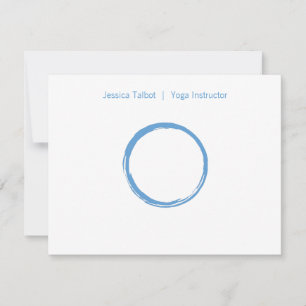 De Correspondance CERCLE ZEN dans SKY BLUE Flat Carte pour notes