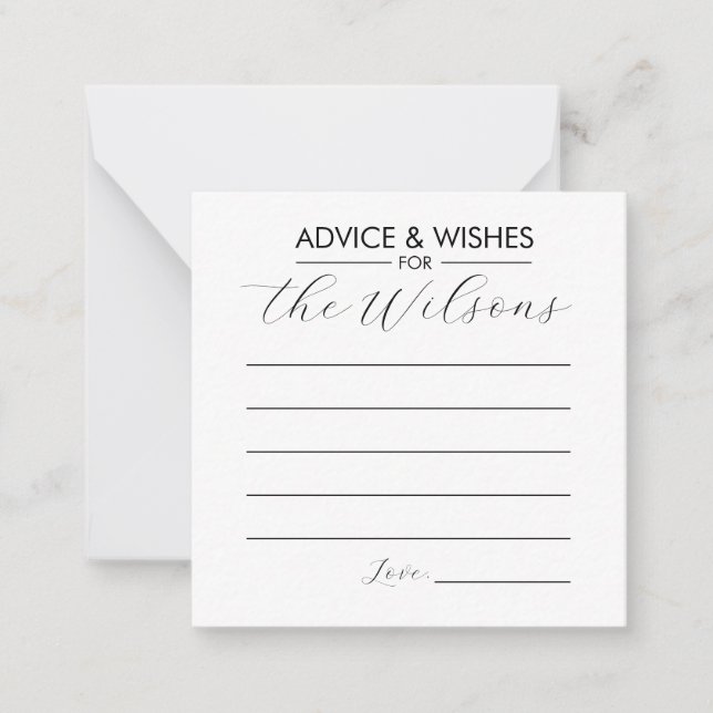 De Correspondance Conseils et voeux pour carte Mariage (Devant)