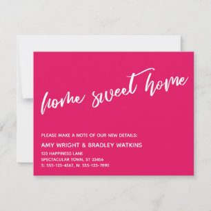 De Correspondance Décontracté Home Sweet Home Nouvelle adresse Carte