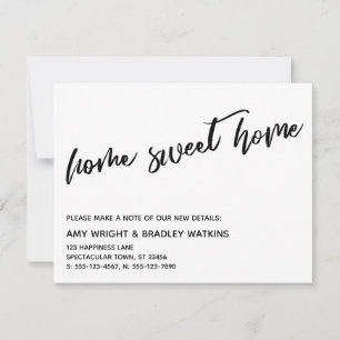 De Correspondance Décontracté Home Sweet Home Nouvelle carte d'adres