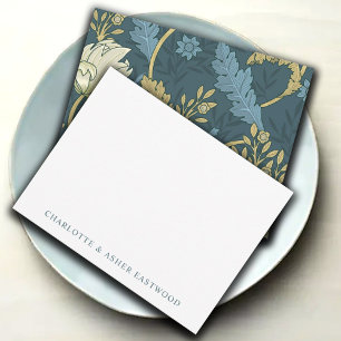 De Correspondance Élégante carte florale à billets plats