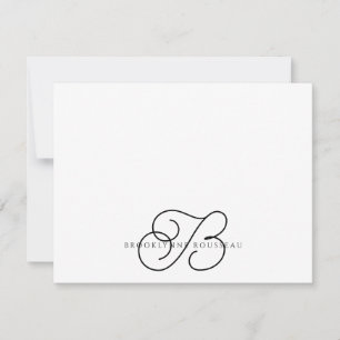 De Correspondance Élégante carte Monogram Flat Note