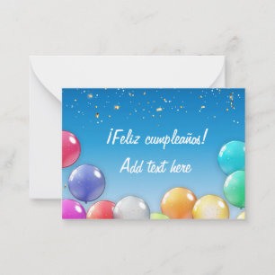 De Correspondance ¡Feliz cumpleaños ! Carte d'anniversaire espagnole