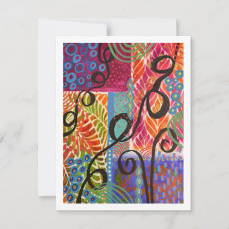 De Correspondance Février Abstrait avec carte à billet plat