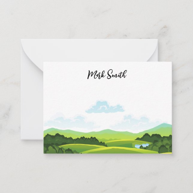 De Correspondance Golf avec nom pour carte golfer Note (Devant)