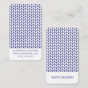 De Correspondance KNIT BLUE LINE Signets d'affaires - Carte 3.5x2