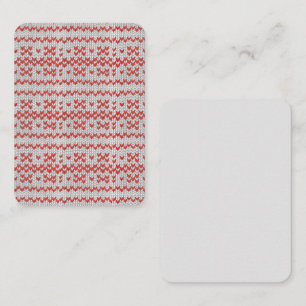 De Correspondance KNIT NORDIQUE ROUGE 3,5x2,5 Carte plate / Vertical
