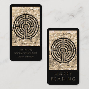 De Correspondance LABYRINTH V Signet d'affaires - Carte 3,5x2 / Noir