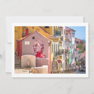 De Correspondance Lisbonne, Portugal, Fresque Colorée, Carte à Note