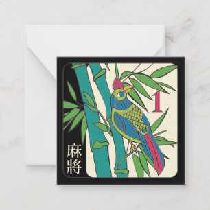 De Correspondance Mah Jongg Carreaux carte d'oiseaux