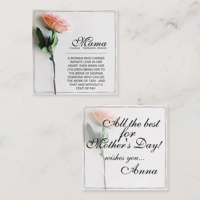 De Correspondance Maman - Tout simplement irremplaçable | Carte clas (Devant / Derrière)