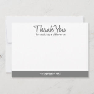 De Correspondance "Merci pour faire la différence" carte pour notes