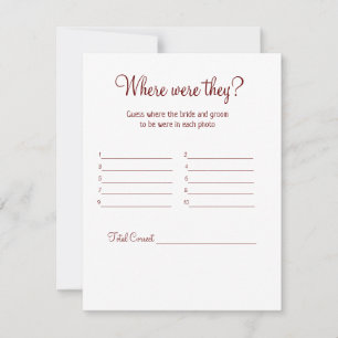 De Correspondance où étaient-ils la nuptiale douche place jeu carte