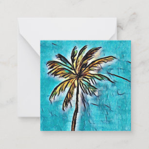 De Correspondance Palm tree mini carte pour notes 2,5 pouces