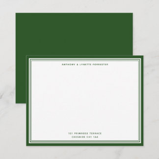 De Correspondance Pine moderne Vert Nom et carte d'adresse