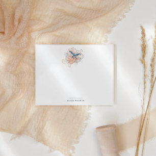 De Correspondance plage côtière marine or papeterie Carte