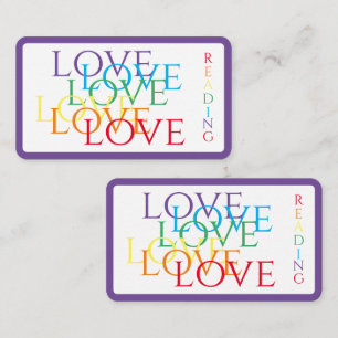 De Correspondance RAINBOW LOVE Signet - Carte 3.5x2 / Violet