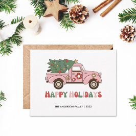 De Correspondance Retro Camion Joyeux Noël Carte