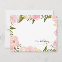 ROMANCE FLORALE Carte pour notes personnalisé