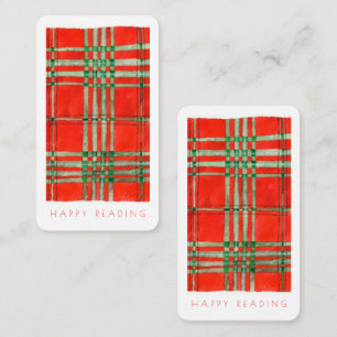 De Correspondance SIGNET TARTAN SCOTT ROUGE - Carte 3,5x2 + texte