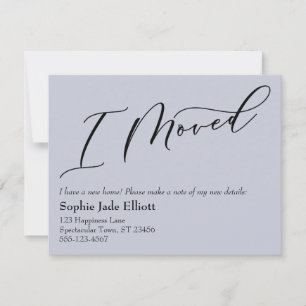 De Correspondance Simple Dusty Blue I Moved Nouvelle carte d'adresse