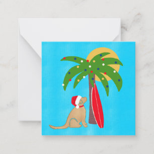 De Correspondance Surf d'or Palm Tree Sunshine Carte Plat