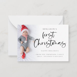 De Correspondance Taille mini   Baby First Christmas Carte photo per