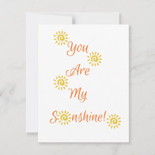 De Correspondance "Vous êtes mon Sunshine" carte pour notes