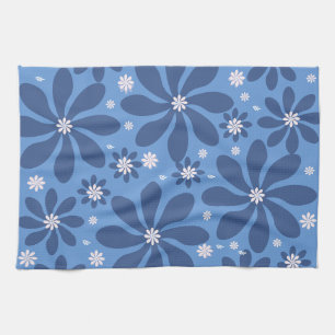 De Cuisine Motif Floral Bleu - Élégant linge d'accès