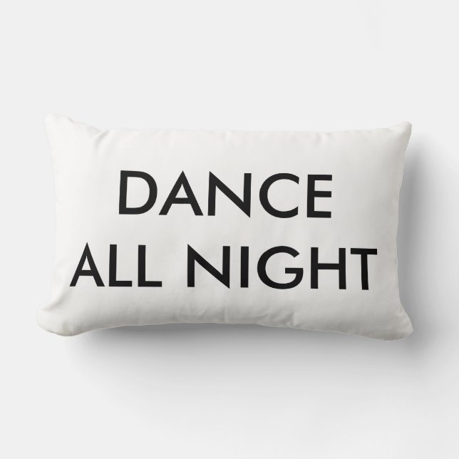 De danse coussin toute la nuit - noir et blanc (Recto)