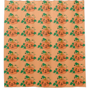 De Douche Happy Chat Face Citrouilles Halloween rideaux douc