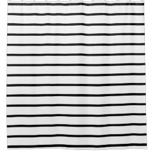 De Douche La mode noire et blanche barre des rideaux en