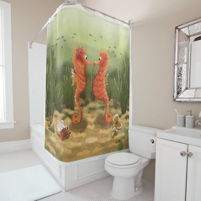 DE Duschvorhang Seepferdchen  (Beispiel)