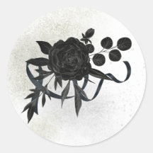 DE | Edles Trauersiegel - Schwarze Rose