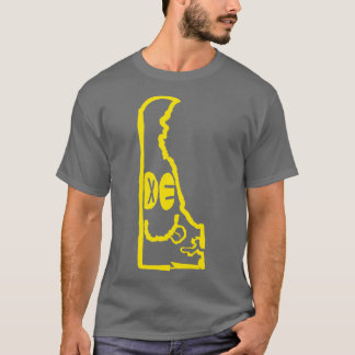 DE Eyes Delaware Grunge Lächeln Gesicht schwarzer  T-Shirt