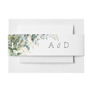 De Faire-part Bandeau élégant d'eucalyptus pour invitation