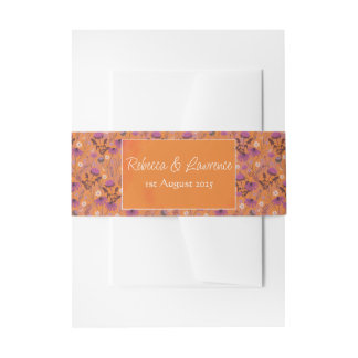 De Faire-part Fleurs sauvages Ciel Safran - bandeau ventral vert