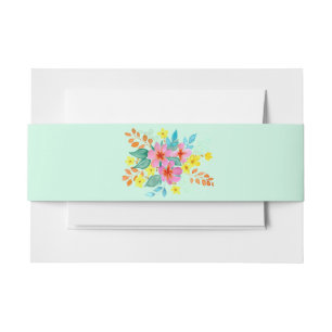 De Faire-part Invitation Spritz Florale Bandeau Ventre