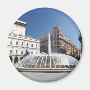 De Ferrari Square, Genua, Italien Magnet