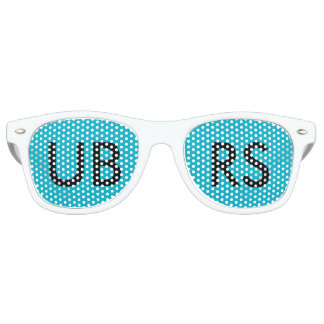 De Fête Retro Ventilateurs UBRS Lunettes avec lentille bleue