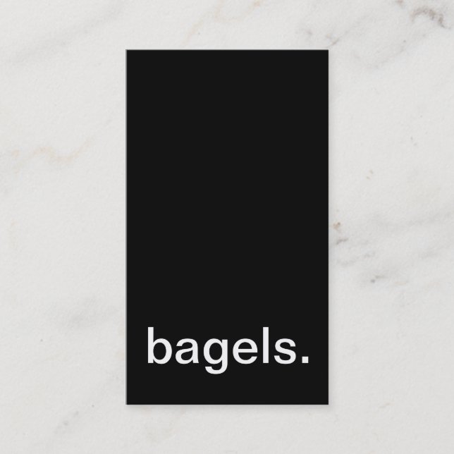 De Fidélité carte à punch bagels (Devant)