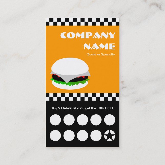 De Fidélité carte à punchcard des dames hamburger (Devant)