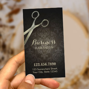 De Fidélité Carte Punch Anitique ciseau Damask Coiffeur Salo